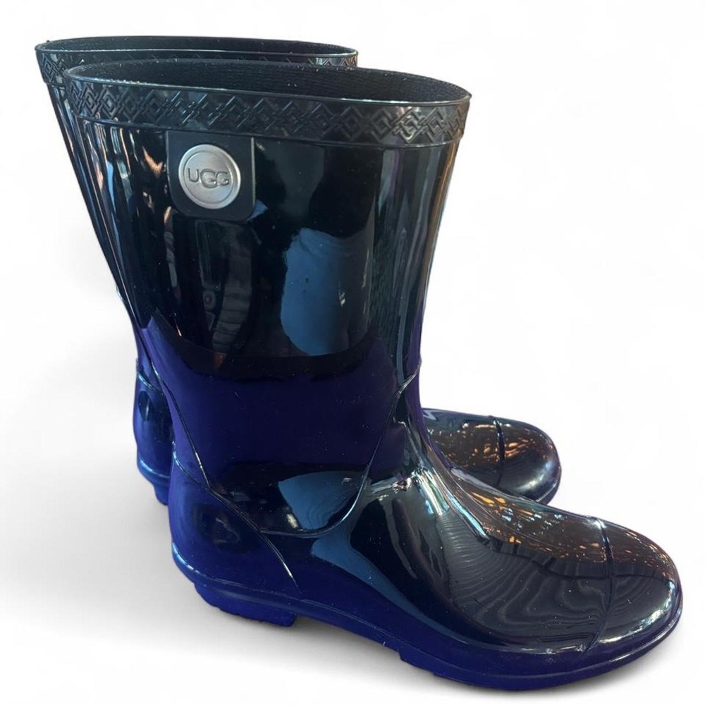 UGG Women's Rainboots Black Gloss Finish Women's Size 8 No Box